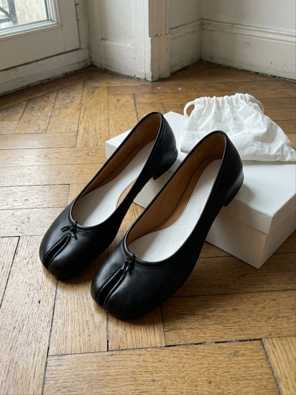 Maison Margiela Tabi Ballet Flats Black 37 - New
